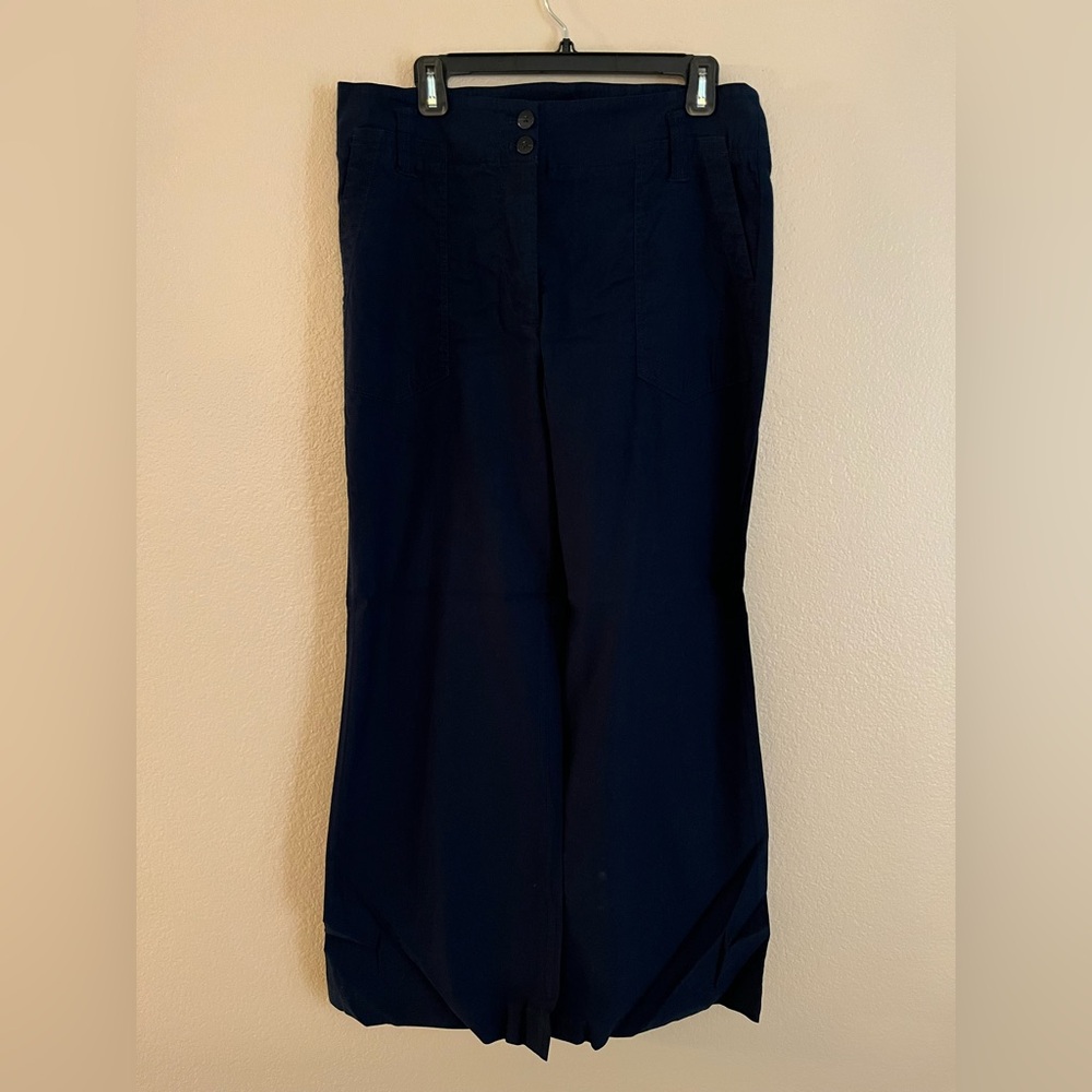 Maeve Naomi wide leg pant in navy